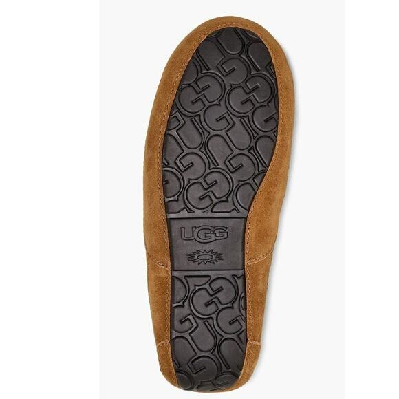 UGG Men's Ascot Brown Suede Wool Lining Moc Toe Moccasins Slippers Shoes 9 - Picture 9 of 12